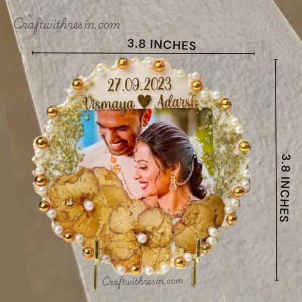 Golden Bliss Resin Photo Frame