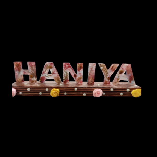 Order a Custom Resin Letter Plate - Haniya