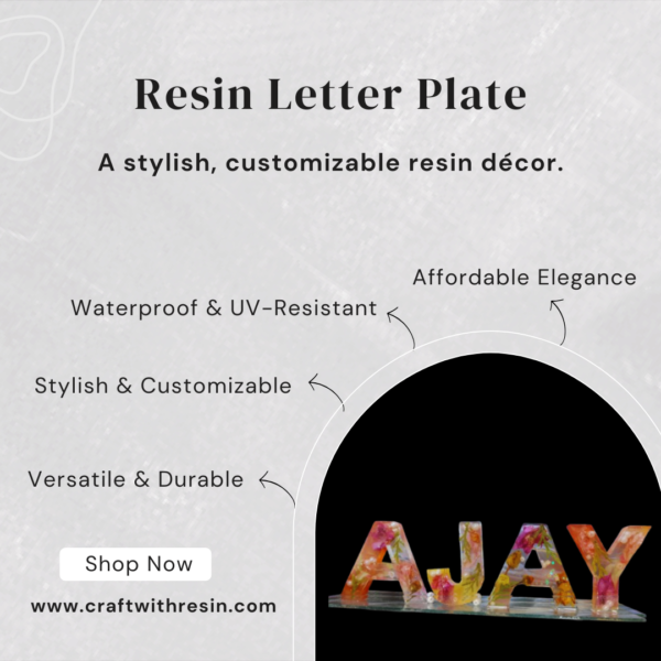 Personalized Floral Resin Nameplate