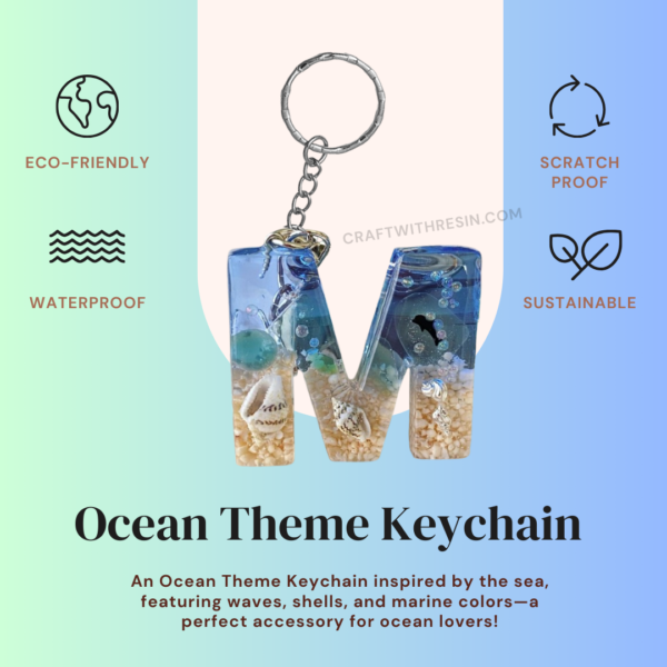 Ocean Theme Resin Keychain