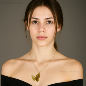 butterfly resin pendant