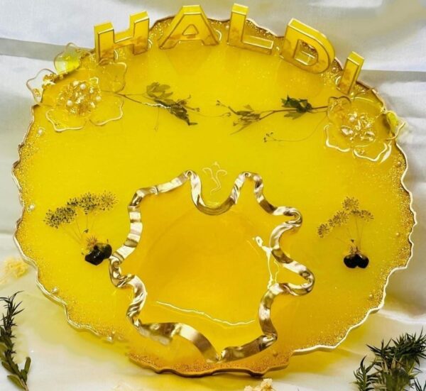 Epoxy Resin Haldi Platter