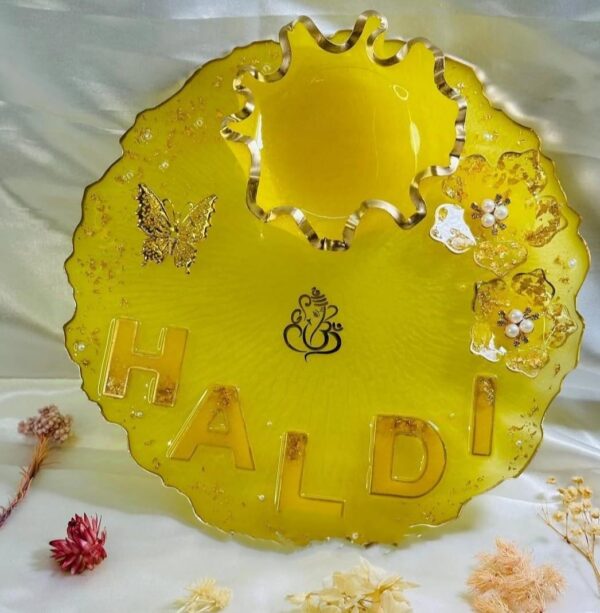 Resin Haldi Platter