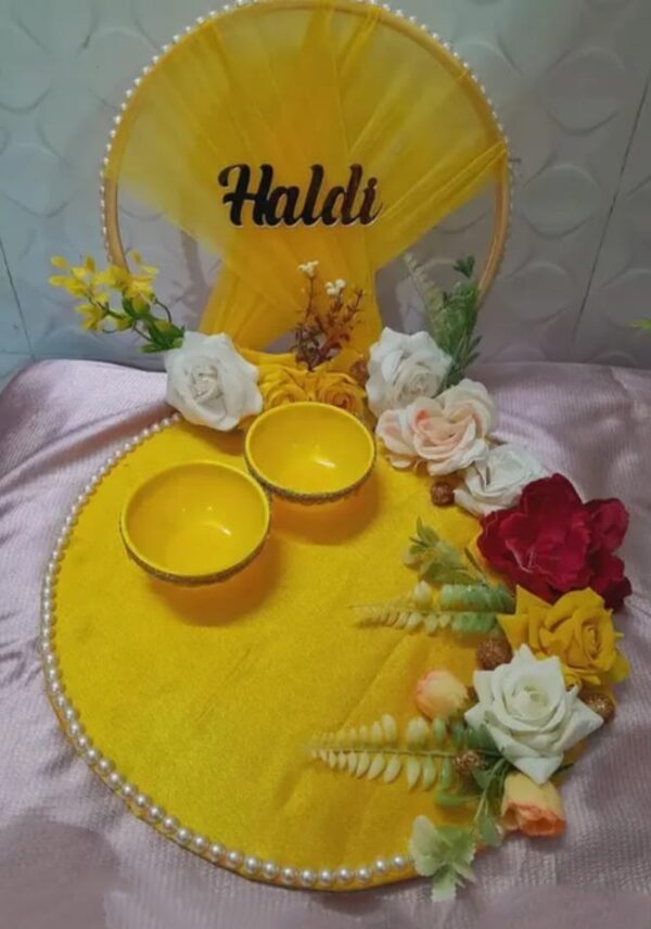 Haldi Ceremony Decorative Haldi Plate